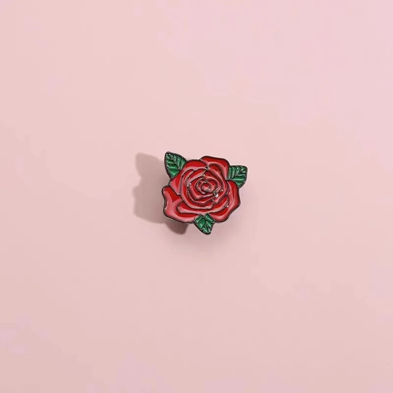 Blooming Rose Enamel Pins