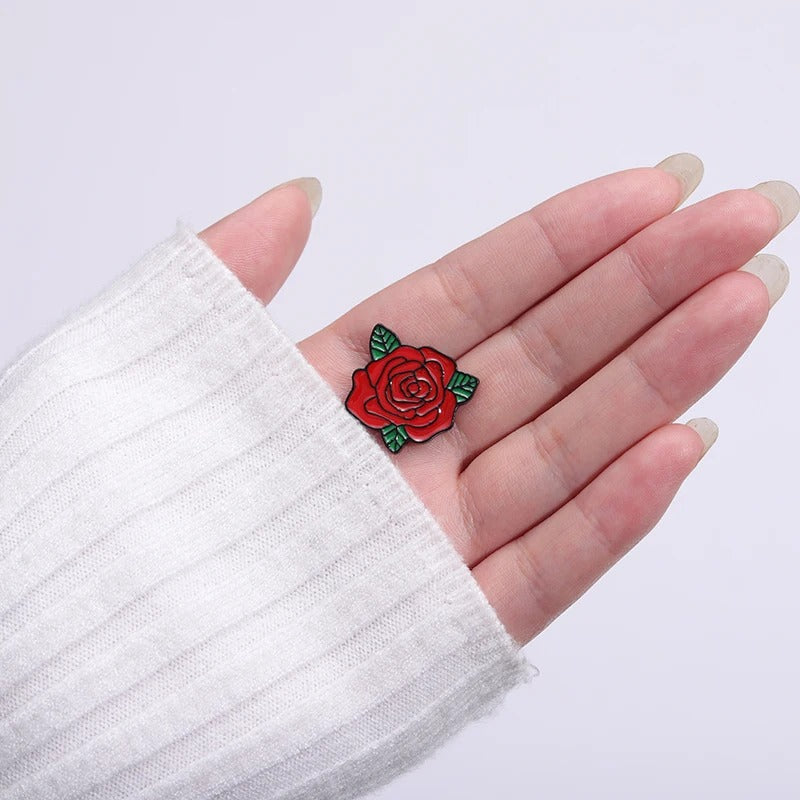 Blooming Rose Enamel Pins