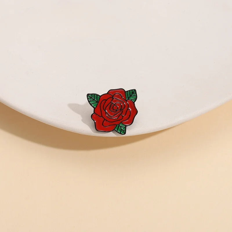 Blooming Rose Enamel Pins