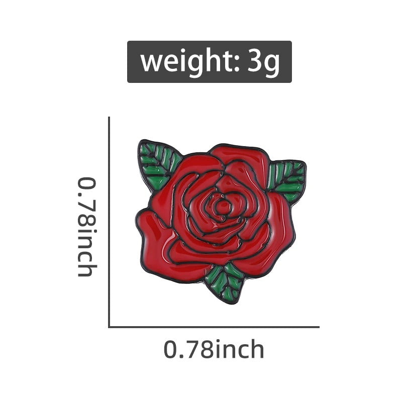 Blooming Rose Enamel Pins